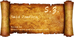 Smid Zamfira névjegykártya
